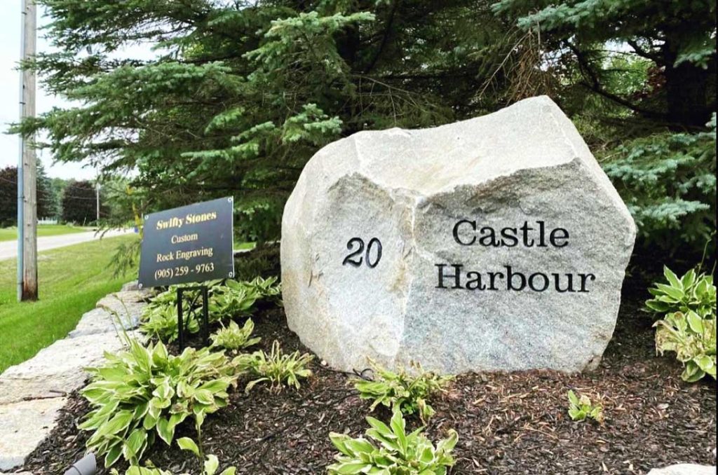 custom engraved stone 20 Castle Harbour